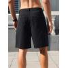 imageVerdusa Mens Straight Leg Denim Shorts Casual Jean Shorts with PocketsBlack