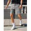 imageVerdusa Mens Straight Leg Denim Shorts Casual Jean Shorts with PocketsGrey