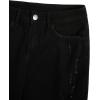 imageVerdusa Mens Straight Leg Ripped Raw Trim Denim Shorts Slim Fit Stretch Jean ShortsBlack