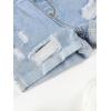 imageVerdusa Toddler Girls Ripped Roll Up Hem Denim Shorts Elastic Waist Straight Leg ShortsLight Wash