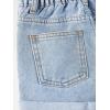 imageVerdusa Toddler Girls Ripped Roll Up Hem Denim Shorts Elastic Waist Straight Leg ShortsLight Wash