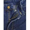 imageVerdusa Womens Flower Embroidery High Waist Roll Up Denim ShortsBlue Floral