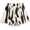 imageVerdusa Womens Plaid Boxer Shorts Elastic Waist Lettuce Trim Printed Wide Leg Loose Casual Gingham Shorts TrendyBlack