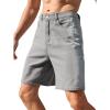 imageVerdusa Mens Straight Leg Denim Shorts Casual Jean Shorts with PocketsGrey