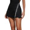 imageVerdusa Womens Rhinestone Fringe Trim High Waist Asymmetrical Shorts SkortsBlack