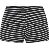 imageVerdusa Womens Stripe Print Summer Casual Skinny ShortsBlack and White