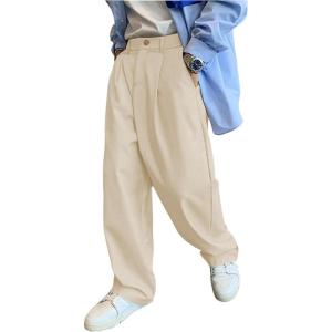 imageVerdusa Mens Casual Loose Wide Leg Pants Lightweight Trousers with Slant PocketsBeige