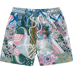 imageVerdusa Mens Casual Paisley Print Drawstring Waist Shorts Summer Beach ShortsMulticolor
