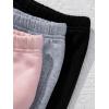 imageVerdusa Girls 3 Pack Elastic High Waist Joggers Solid Casual SweatpantsMulticolor