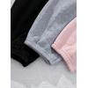 imageVerdusa Girls 3 Pack Elastic High Waist Joggers Solid Casual SweatpantsMulticolor