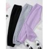 imageVerdusa Girls 3 Pack Elastic High Waist Joggers Solid Casual SweatpantsMulticolor1