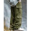 imageVerdusa Mens Baggy Cargo Pants Drawstring Elastic Waist Flap Pockets Loose PantsArmy Green