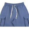 imageVerdusa Mens Baggy Cargo Pants Drawstring Elastic Waist Flap Pockets Loose PantsBlue