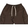 imageVerdusa Mens Baggy Cargo Pants Drawstring Elastic Waist Flap Pockets Loose PantsCoffee Brown