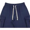 imageVerdusa Mens Baggy Cargo Pants Drawstring Elastic Waist Flap Pockets Loose PantsDark Blue
