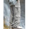 imageVerdusa Mens Baggy Cargo Pants Drawstring Elastic Waist Flap Pockets Loose PantsLight Grey