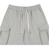imageVerdusa Mens Baggy Cargo Pants Drawstring Elastic Waist Flap Pockets Loose PantsLight Grey