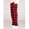 imageVerdusa Mens Buffalo Plaid Fleece Pajama Pants with PocketsRed Black