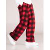 imageVerdusa Mens Buffalo Plaid Fleece Pajama Pants with PocketsRed Black