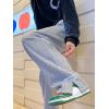 imageVerdusa Mens Drawstring Elastic Waist Split Side Loose Pants JoggersGrey