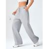 imageVerdusa Stiped High Waist Pants for Women Loose Lounge Straight Leg Trousers with PocketGrey
