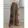 imageVerdusa Womens Bow Wide Leg Sweatpants Elastic Waist Casual Baggy Pants with PocketBrown