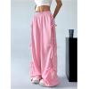 imageVerdusa Womens Bow Wide Leg Sweatpants Elastic Waist Casual Baggy Pants with PocketPink