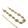imageVerdusa Womens Golden Metal Decor Carved Floral Design Waist Chain BeltGolden1