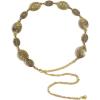 imageVerdusa Womens Golden Metal Decor Carved Floral Design Waist Chain BeltGolden1