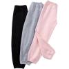 imageVerdusa Girls 3 Pack Elastic High Waist Joggers Solid Casual SweatpantsMulticolor