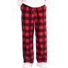 imageVerdusa Mens Buffalo Plaid Fleece Pajama Pants with PocketsRed Black