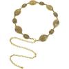 imageVerdusa Womens Golden Metal Decor Carved Floral Design Waist Chain BeltGolden1