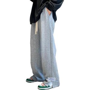 imageVerdusa Mens Drawstring Elastic Waist Split Side Loose Pants JoggersGrey