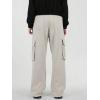 imageVerdusa Mens Casual Pocket Side Drawstring Waist Loose Joggers Cargo PantsBeige