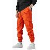 imageVerdusa Mens Elastic Waist Drawstring Cargo Pants Streetwear JoggersBurnt Orange