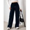 imageVerdusa Womens Cargo Pants Baggy Straight Wide Leg Athletic Pants Striped Bottoms StreetwearDark Blue