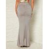 imageVerdusa Womens Casual Ruched High Waisted Fishtail Bodycon Long Maxi SkirtGrey