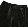 imageVerdusa Womens Plus Size Ruffle Trim Lace Velvet Pants Elastic Waist Wide Leg Palazzo PantsBlack