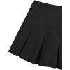 imageVerdusa Womens Y2K Low Waist Pleated Short A Line Skater SkirtBlack Pleated