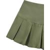 imageVerdusa Womens Y2K Low Waist Pleated Short A Line Skater SkirtGreen Pleated