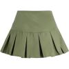 imageVerdusa Womens Y2K Low Waist Pleated Short A Line Skater SkirtGreen Pleated