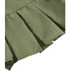 imageVerdusa Womens Y2K Low Waist Pleated Short A Line Skater SkirtGreen Pleated