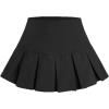 imageVerdusa Womens Y2K Low Waist Pleated Short A Line Skater SkirtBlack Pleated