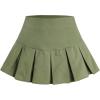 imageVerdusa Womens Y2K Low Waist Pleated Short A Line Skater SkirtGreen Pleated