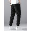 imageVerdusa Mens Drawstring Waist Zip Up Cargo Jogger Pants with PocketBlack