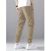imageVerdusa Mens Drawstring Waist Zip Up Cargo Jogger Pants with PocketCamel