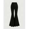 imageVerdusa Womens Bell Bottom Wide Leg Lace Pants Y2K Mesh Goth Flare Pants Party ClubwearBlack Lace