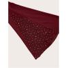 imageVerdusa Womens Bell Bottom Wide Leg Lace Pants Y2K Mesh Goth Flare Pants Party ClubwearBurgundy