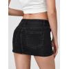 imageVerdusa Womens High Waist Bodycon Short Denim Skirt with PocketBlack