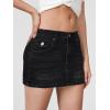 imageVerdusa Womens High Waist Bodycon Short Denim Skirt with PocketBlack
